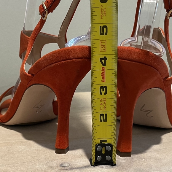 27 EDIT Orange Suede Lanie Heels Size 8.5  New Without Box - Picture 12 of 13